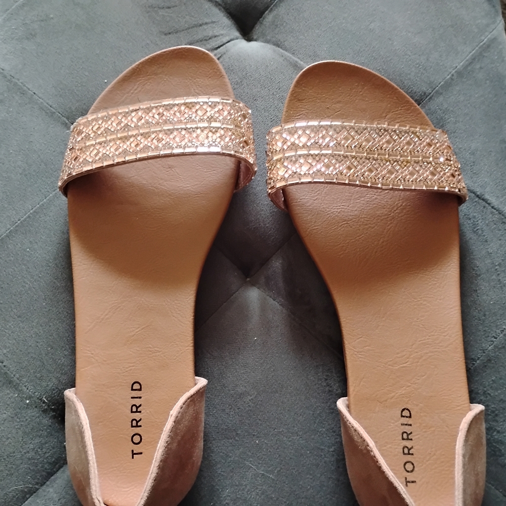 Torrid Women's Rose Gold Tan Sandals